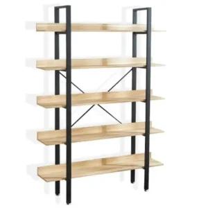 고품질 다양한 수납 5단 책장 5단 장식장 거실 장식장 DIY 원목책장 (W99768D)