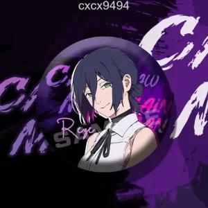  체인소맨 레제편 굿즈 캔뱃지 홀로그램 글리터 장식 액세서리