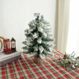 크리스마스트리 스노우트리 미니트리 탁상용 소형 나무 무장식 45cm