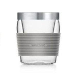 사마도요 티컵 유리 티머그 찻잔 홍차 녹차 거름망 머그컵 370ml 그레이