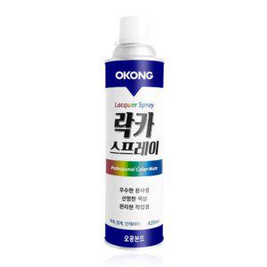 오공 락카 스프레이 420m 무광투명-1박스20개
