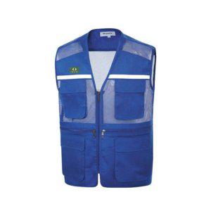 파브 안전조끼 등망사 4포켓 앞뒤 반사띠 작업 베스트 코발트