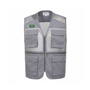 파브 안전조끼 등망사 4포켓 앞뒤 반사띠 작업 베스트 회색