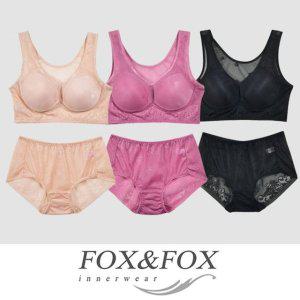 노와이어속옷 런닝형브라 노와이어세트 플라워 세