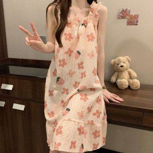 끈나시잠옷 여름잠옷 캡내장잠옷 캡내장파자마 잠