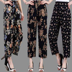 쿨바지 할머니바지 시원한바지 쿨반바지 꽃무늬