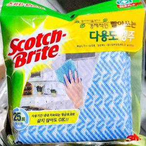 행주(스카치브라이트 빨아쓰는 10입) X12