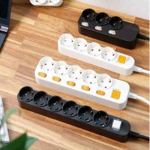 멀티탭 국산 4구 과부하 접지 블랙 차단 절전형 1m