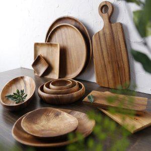 스시보드 4호 그릇 나무 트레이 그릇 L 원목