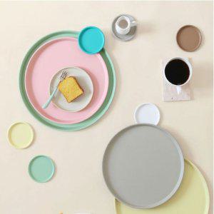 티코스터 논슬립 철제 소 원형 컵받침 원형쟁반