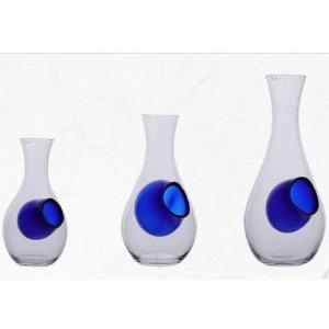 블루홀 도쿠리 유리 글라스잔 사케병 술병 소형 350ml