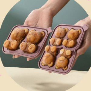 곰돌이 얼음몰드 얼음트레이 얼음틀 4P 소 몰드