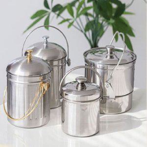 스텐 음식물쓰레기통 가정용 2L 웰라 음식물통