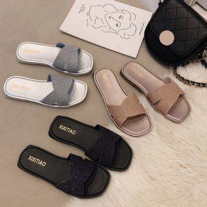 발편한 큐빅 여자 슬리퍼 여성 스팽글 슬리퍼