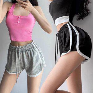 여자반바지 기능성반바지 허리밴딩 청반바지 편한