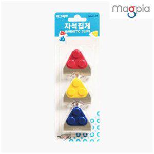 자석집게 3개입_2P_메모자석 칠판자석 학습용품 준