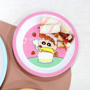 짱구 멜라민 원형 접시 17cm 2P 홈카페 그릇 식기