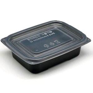 일회용 포장용기 전자렌지 가능 검정