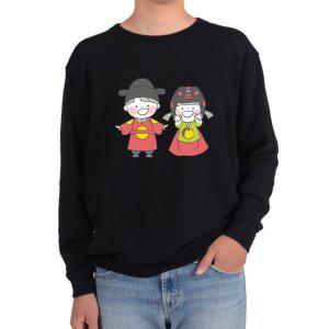 기모맨투맨 꼬마신랑 꼬마각시 애동 명절 결혼기념일 한복그림 다양한 색상 사이즈