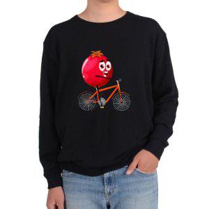 기모맨투맨 과일캐릭터 자전거타는 모습 그녀의 자전거그림 다양한 색상 사이즈