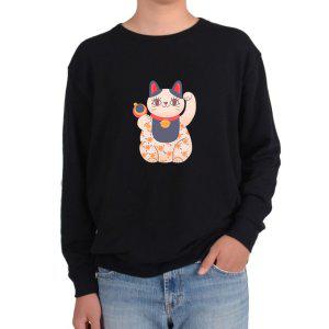 기모맨투맨 손흔드는 일본고양이 인형 마네키네코 행운의그림 다양한 색상 사이즈