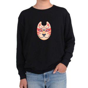 기모맨투맨 타이거마스크 고양이마스크 가면무도회그림 다양한 색상 사이즈