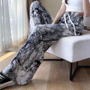 플라워팬츠 아이스쿨 중년여성 냉장고 쿨링팬츠