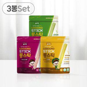 퓨어잇 유기농 쌀과자 아이간식 롱스틱 3봉세트 아기과자