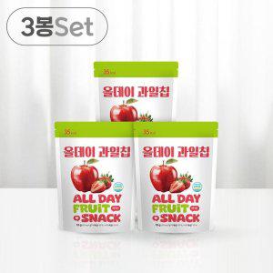 퓨어잇 올데이 동결건조 과일칩 사과딸기칩 3봉세트 과일100%