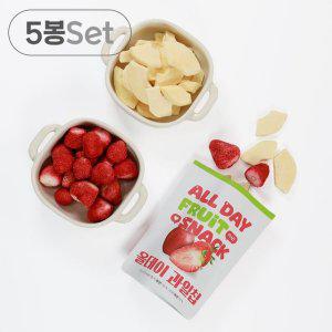 퓨어잇 올데이 동결건조 과일칩 사과딸기칩 5봉세트 과일100%