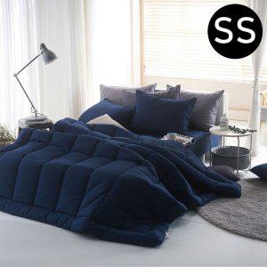JMds 내추럴 비비드 차렵이불 베개커버세트 슈퍼싱글 SS (네이비) (베개솜 별매)