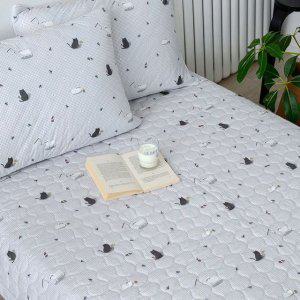 사계절 침대패드 주토피아 카페트겸 패드 밴딩 퀸 Q (그레이)