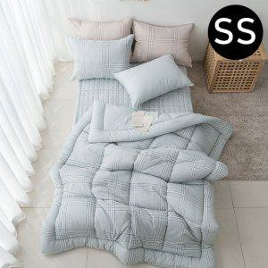JMds 무브체크 소프트마이크로 차렵이불 패드세트 슈퍼싱글 SS (민트)