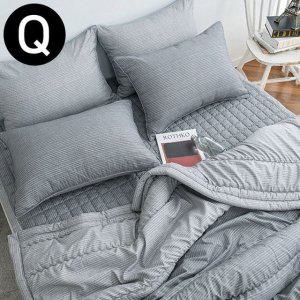 JMds 솔트 소프트마이크로 간절기 이불 패드세트 퀸 Q (그레이)