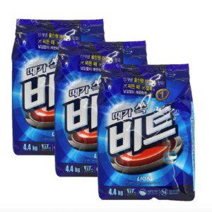 3묶음 대용량세탁용세제 3묶음세탁세제 4.4kg 비트세제4.4kg