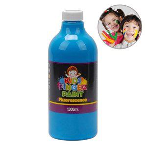 어린이 핑거 페인트 물감 1000ml 형광 파랑 1P 놀이