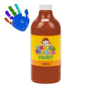 어린이 핑거 페인트 물감 1000ml 갈색 1P 미술 놀이