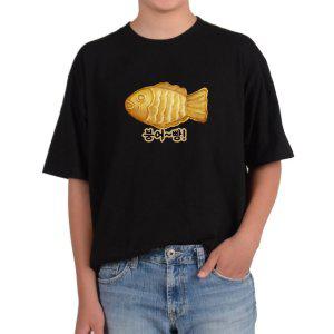 오버핏반팔티 붕어빵 간식 겨울 잉어빵 다양한색상 전사이즈