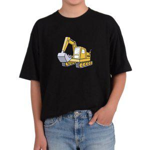 오버핏반팔티 포크레인 공사용 기계차량 다양한색상 전사이즈