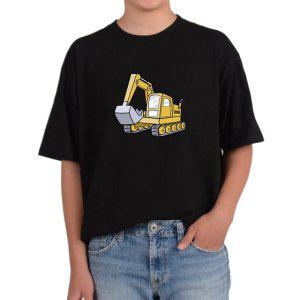 반팔티 포크레인 공사용 기계차량 다양한색상 전사이즈