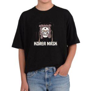 반팔티 한국가면 탈 korea mask 다양한색상 전사이즈