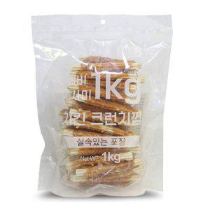 JMds 테비 강아지 간식 사사미 치킨 크런치껌 1kg