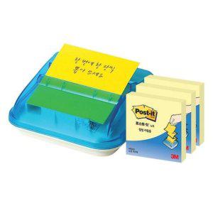 3M 포스트잇 팝업디스펜서팩 C-4214 100매x3 블루 개(1개입)
