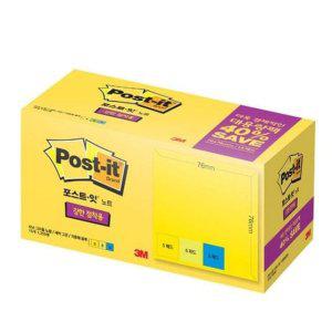 3M 포스트잇 대용량팩 강한점착용 SSN-654-15 점착식 메모지 90매x15개 팩(1개입)