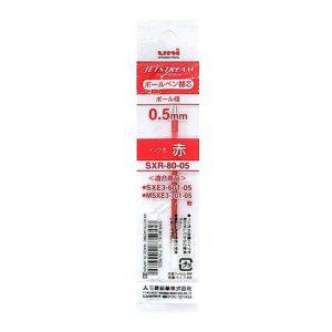 유니 제트스트림 다색용 리필심 SXR-80-05 0.5mm 적색 갑(10개입)