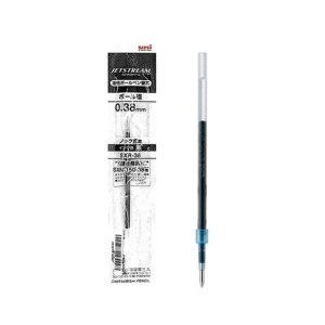 유니 제트스트림 단색용 리필심 SXR-38 0.38mm 흑색 갑(10개입)