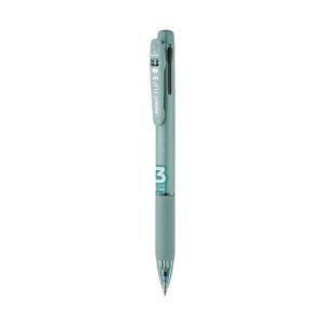모나미 플립3 3색 유성볼펜 0.7mm 세이지그린 불투명 바디 검+청+적 타(12개입)