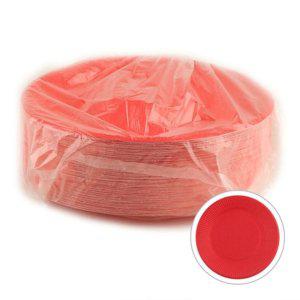 유니아트 칼라종이접시 100개입 빨강 개(1개입)