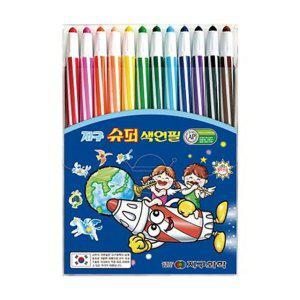 지구화학 글라스메이트 슈퍼샤프식색연필 12색 돌돌이색연필 타(12개입)