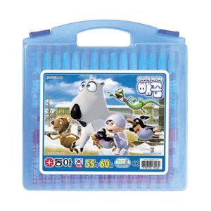 동아 크레파스 55색60본 남아용 파랑 캐릭터랜덤 갑(6개입)